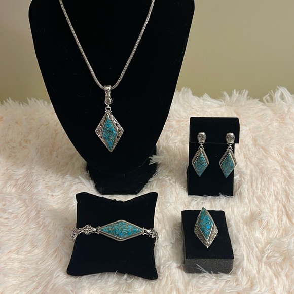 Luxury Artisan of Bali Kingman Turquoise Collection (Bracelet) Sterling … - Picture 2 of 13